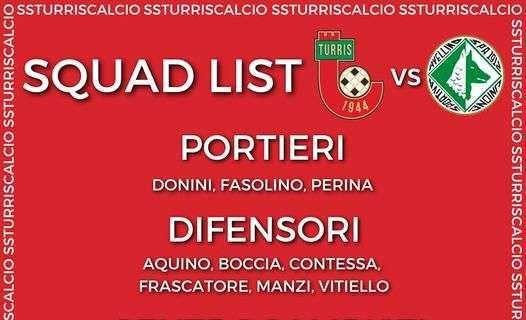 I convocati della Turris: recuperano Finardi e Aquino! Ancora out Taugourdeau, Santaniello e Di Nunzio...