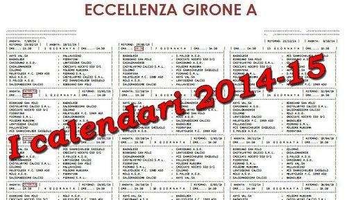 CALENDARIO ECCELLENZA 2014/2015