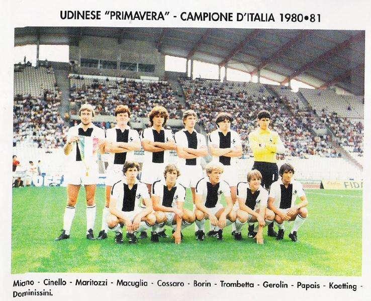 40 anni dell’Udinese Primavera Campione d’Italia