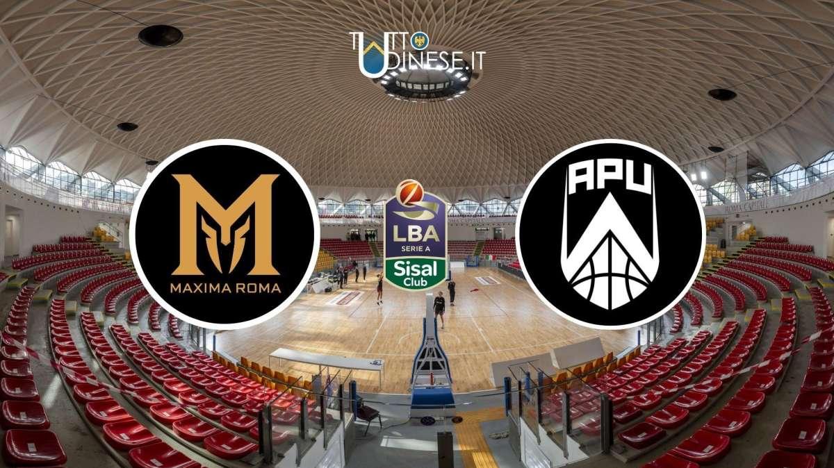 DIRETTA LBA Maxima Roma - APU Udine 0-0: PALLA A DUE ALLE 16.30