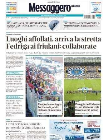 Messaggero Veneto: "Pareggio dell'Udinese in uno stadio surreale