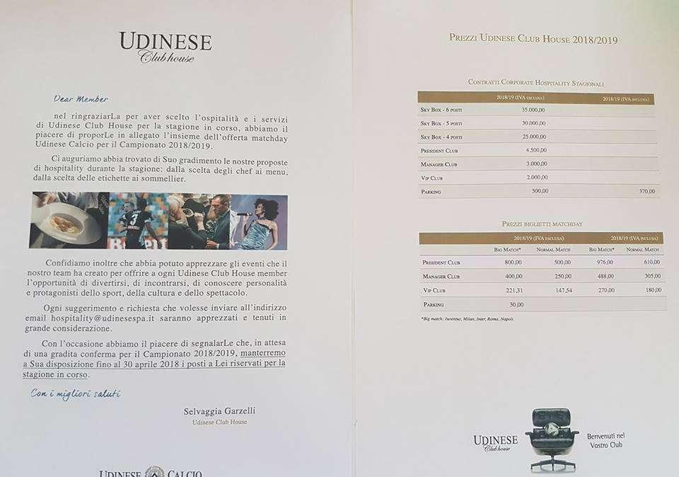 Riparte le campagna abbonamenti per i membri Club House ma anche i tifosi vip aspettano di capire che Udinese sarà costruita per la prossima stagione
