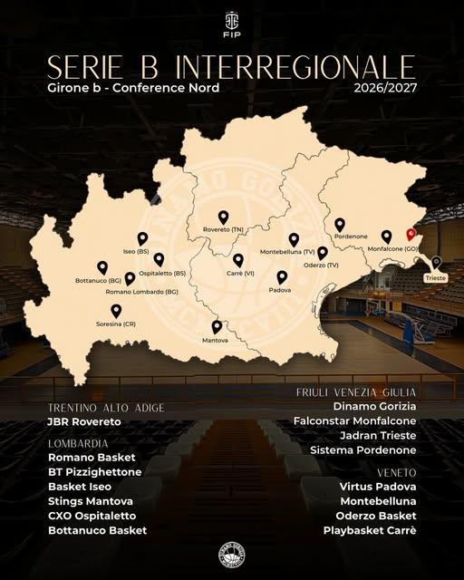 Dinamo Gorizia, svelato il girone ufficiale per la stagione 2026/27
