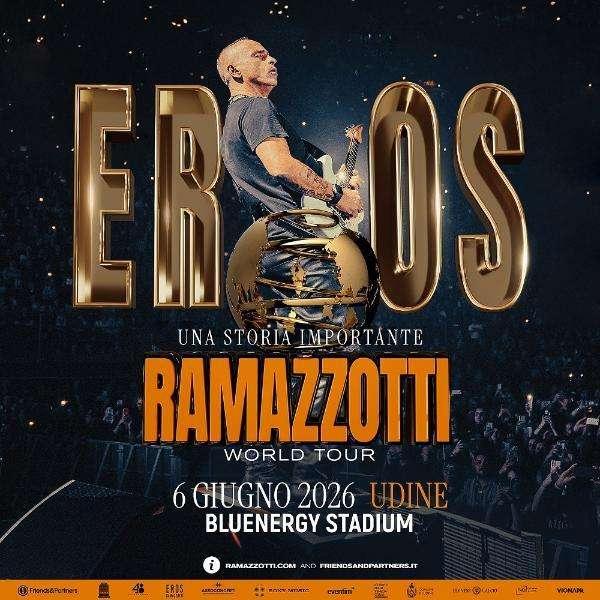 Eros Ramazzotti aprirà il suo tour in Italia al Bluenergy Stadium il 6 giugno 2026