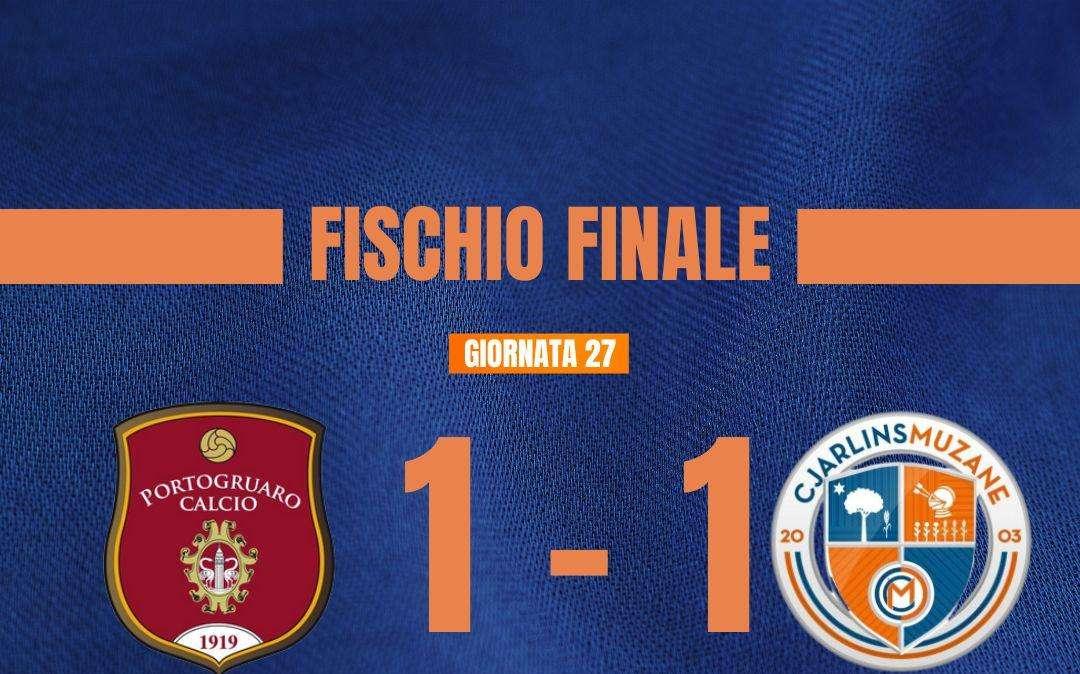 Serie D, un altro pareggio per il Cjarlins Muzane: a Portogruaro finisce 1-1