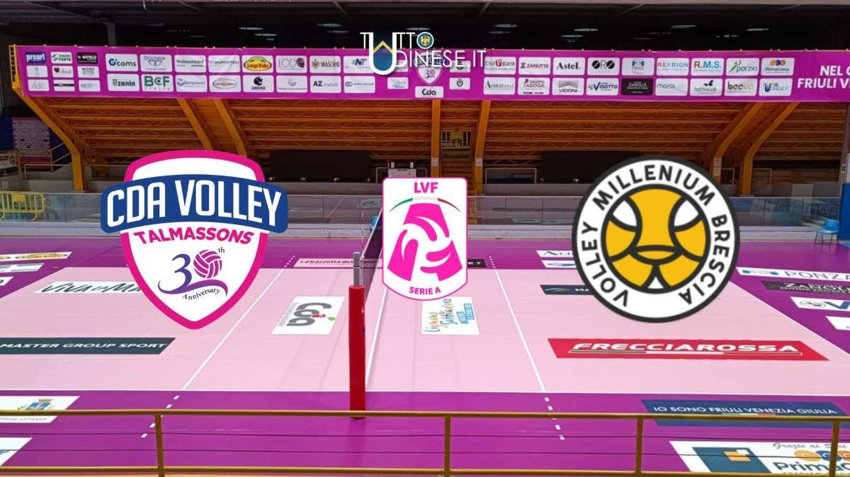RELIVE Serie A2, CDA Talmassons FVG-Millenium Brescia 3-2 (15-12): vittoria al tie break per le ragazze di coach Barbieri