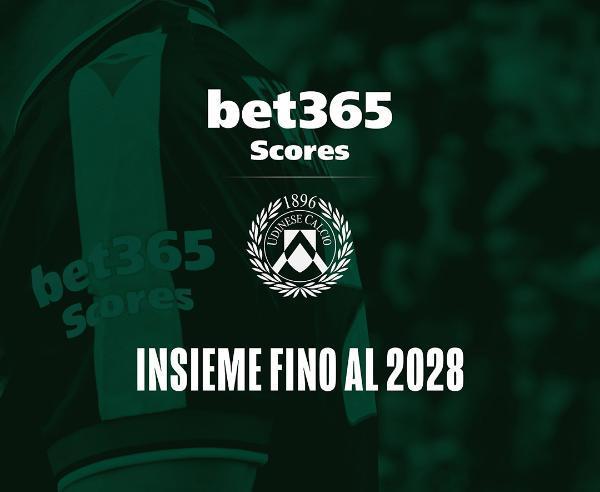 Udinese, rinnovata la partnership con bet365 fino al 2028