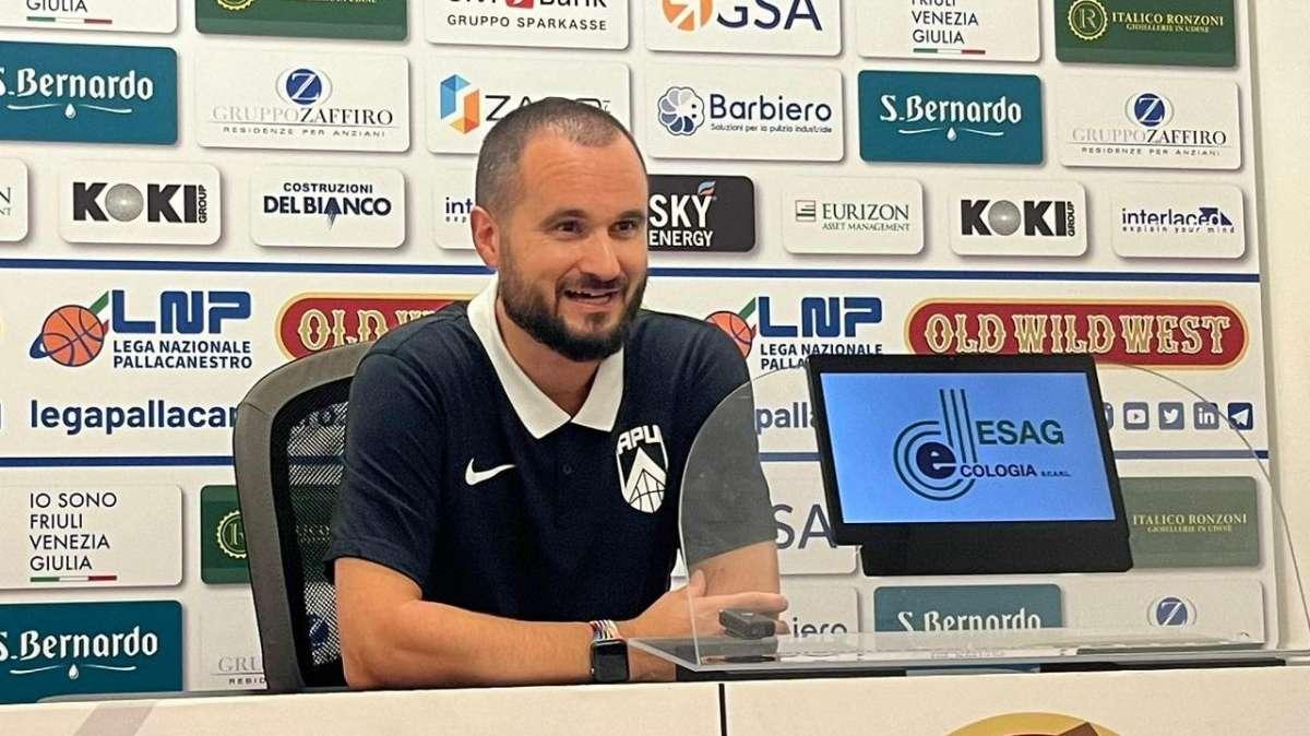 Apu Udine, Vertemati: "Siamo sereni, dobbiamo trovare i nostri assetti e crescere di condizione"