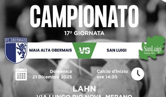 Serie D, il San Luigi ottiene una vitale vittoria a Merano: Obermais battuto 2-1