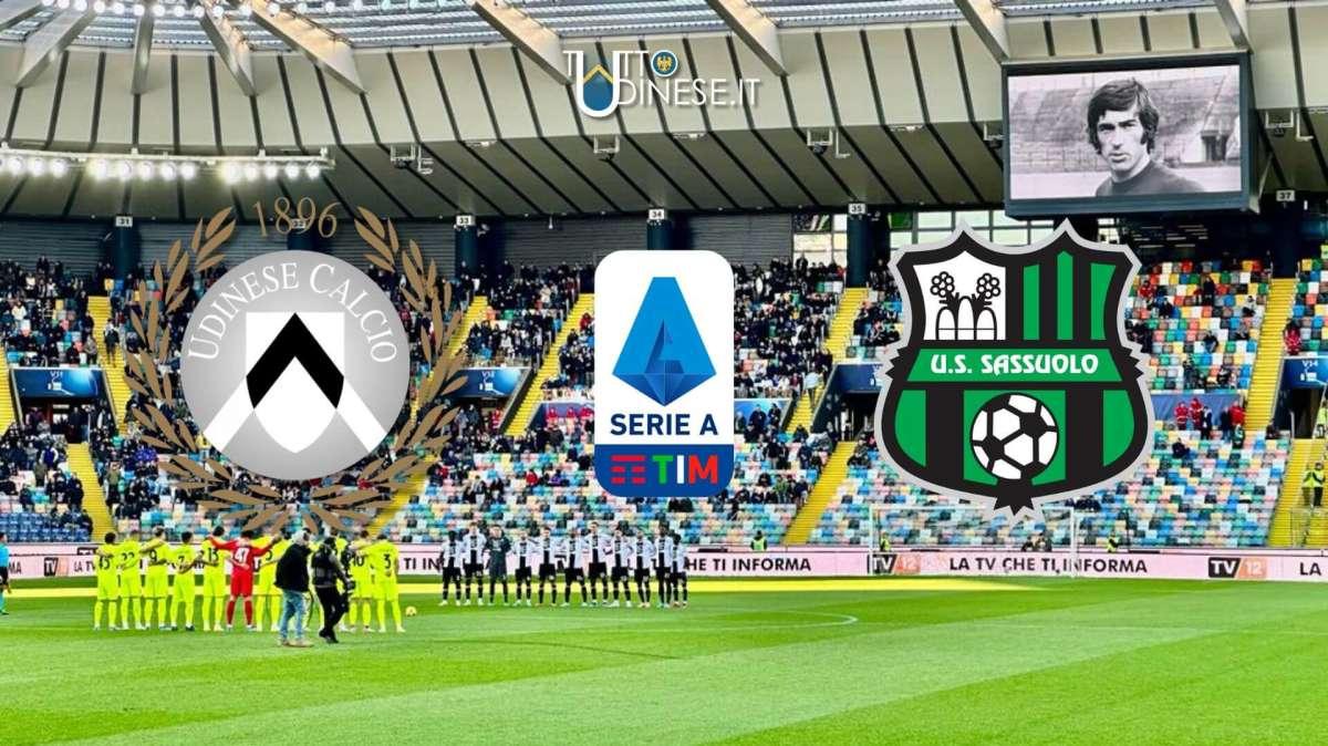 RELIVE Serie A Udinese-Sassuolo 2-2: doppio vantaggio gettato, altro pareggio amaro