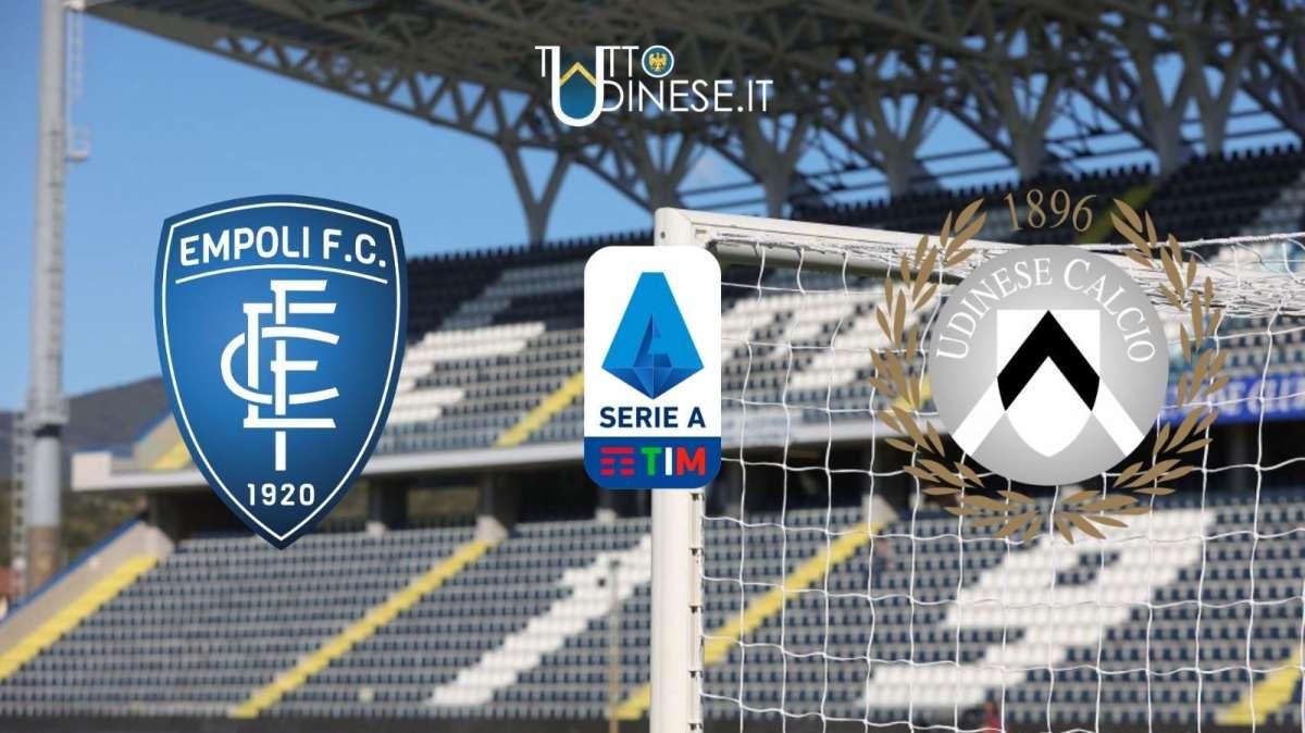 RELIVE Serie A EMPOLI-UDINESE 0-1: BIANCONERI TORNANO ALLA VITTORIA