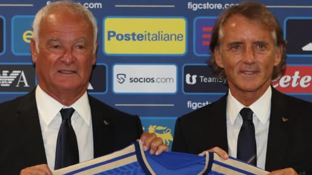 Italia, conferenza stampa Figc: presentati Mancini e Ranieri