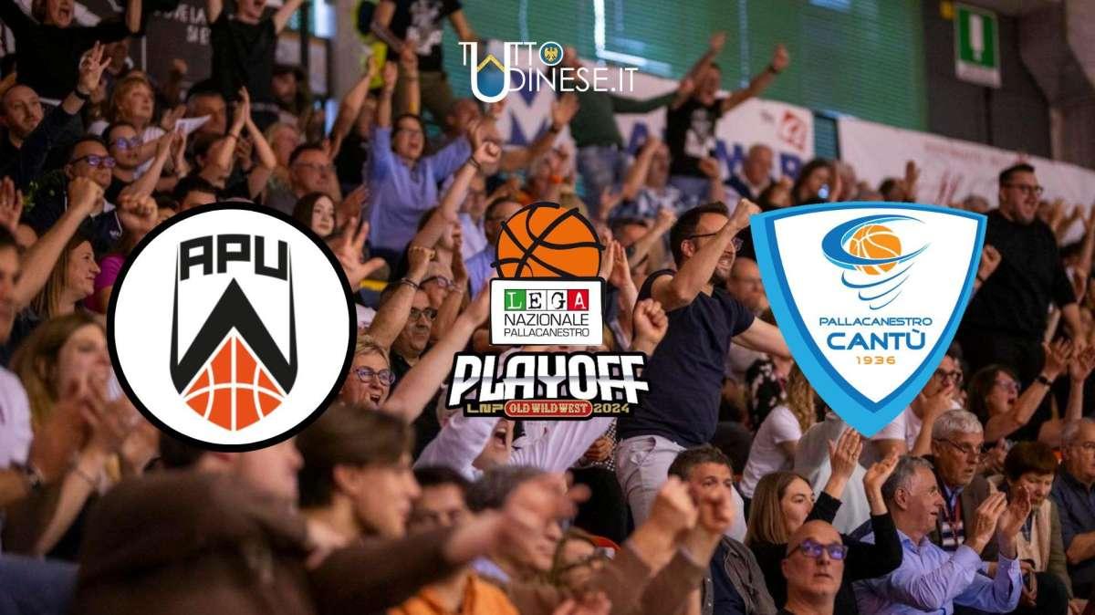RELIVE Playoff Gara 3 Apu Udine-Cantù 76-60: RISULTATO FINALE