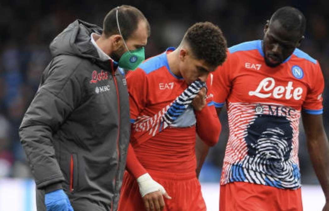 Napoli, trauma distorsivo per Di Lorenzo