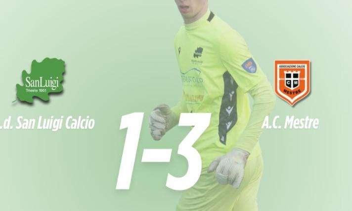 Serie D, il San Luigi si arrende al Mestre: triestini sconfitti 3-1