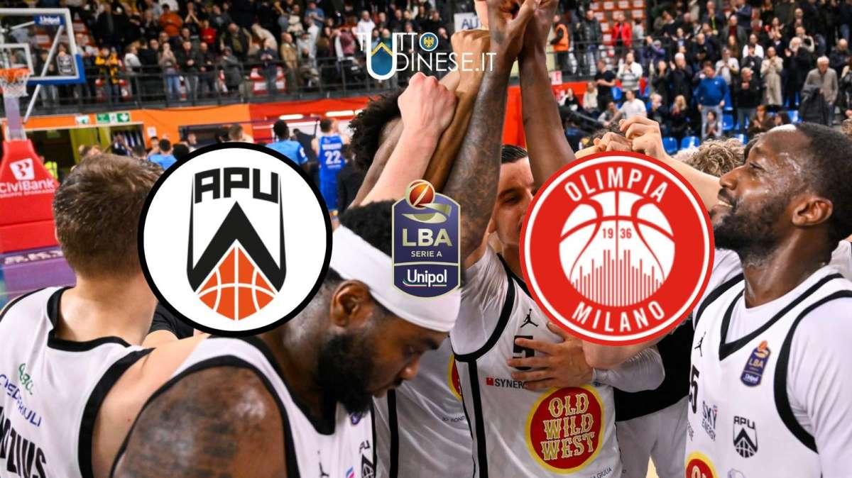 DIRETTA LBA APU Udine - Olimpia Milano 86-83: RISULTATO FINALE