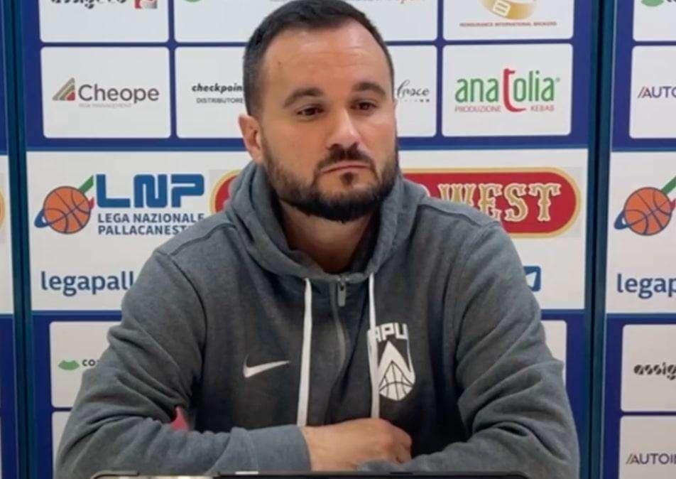 Apu Udine, Vertemati: "Abbiamo sbagliato l'approccio alla gara"