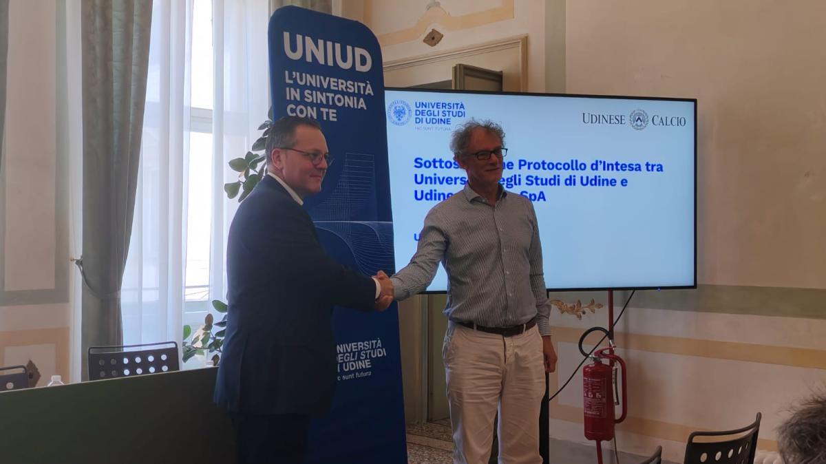 Udinese e Uniud insieme per il futuro del territorio: siglato l'accordo