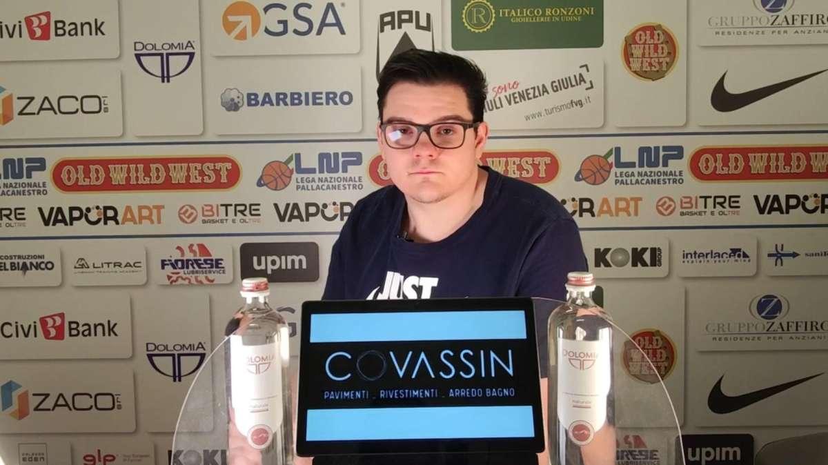 APU Udine, Finetti: "Contro San Severo servirà essere estremamente attenti e bisognerà avere pazienza"