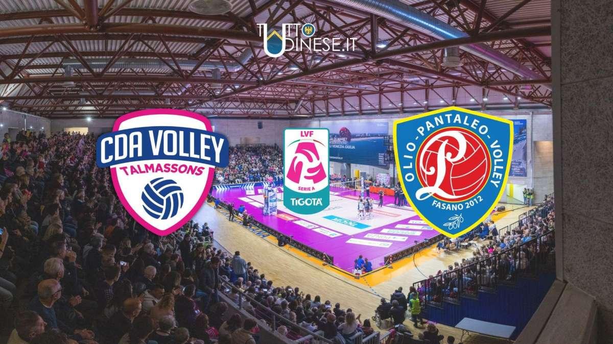 DIRETTA Serie A2 CDA Talmassons FVG-Olio Pantaleo Fasano 3-0: RISULTATO FINALE
