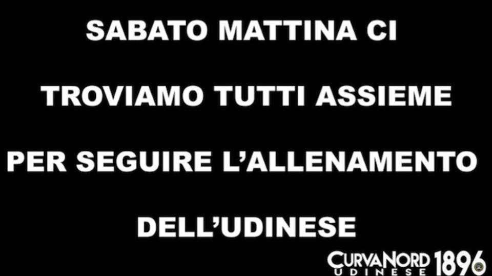 I tifosi della Curva Nord presenti alla rifinitura di sabato