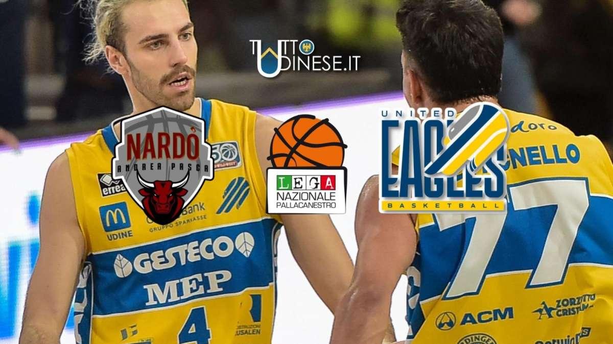DIRETTA Serie A2 HDL Nardò-UEB Cividale 84-77: RISULTATO FINALE