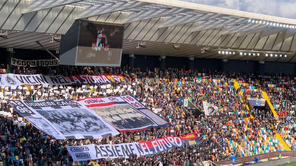 125esimo, l'omaggio della Curva Nord all'Udinese