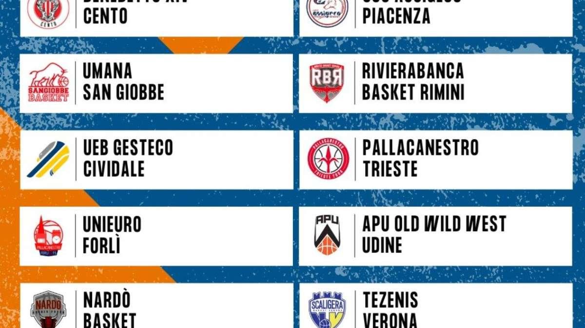 Serie A2: Apu Udine, Ueb Cividale e Trieste nello stesso girone
