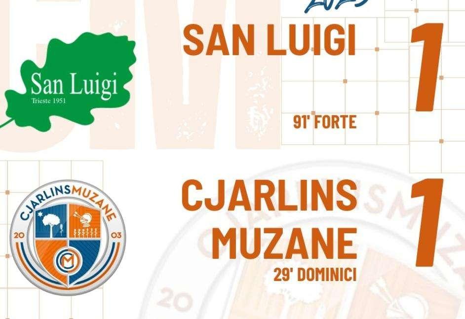 Serie D, il San Luigi acciuffa all'ultimo il Cjarlins Muzane: il derby regionale finisce 1-1