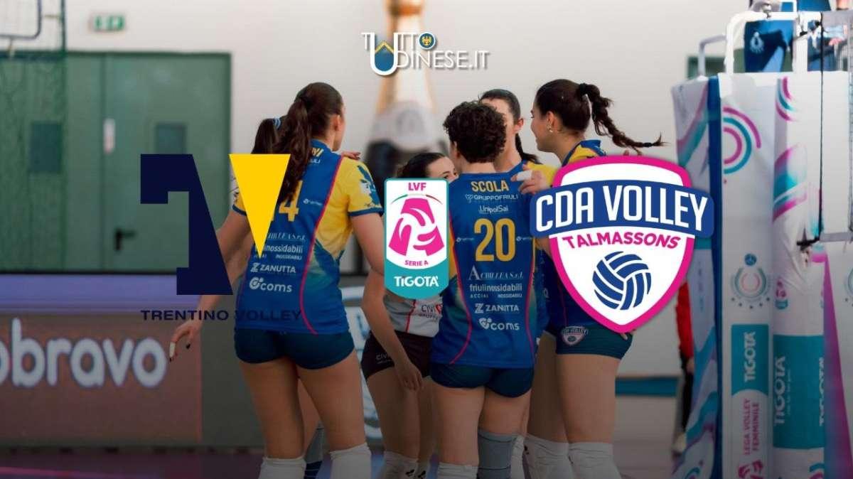 DIRETTA Serie A2 Itas Trentino-CDA Talmassons FVG 0-3: RISULTATO FINALE
