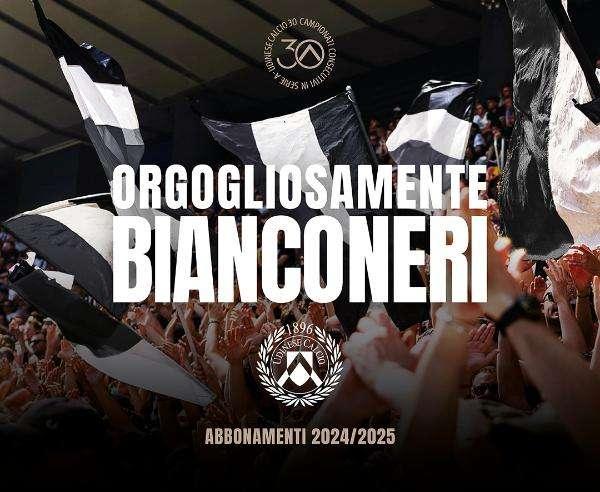 Prolungata la campagna abbonamenti dell'Udinese fino al 30 agosto