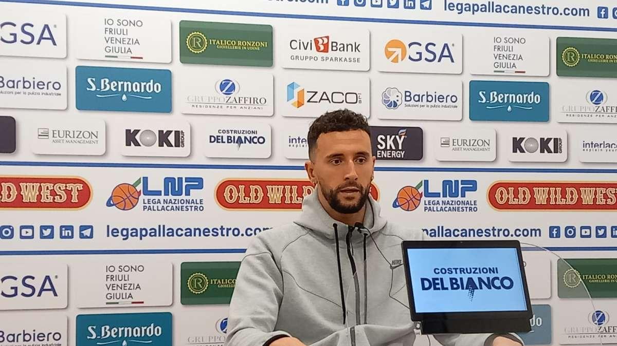 Apu Udine, Gaspardo: "C'è positività in tutto l'ambiente, vogliamo essere ai livelli della Fortitudo"