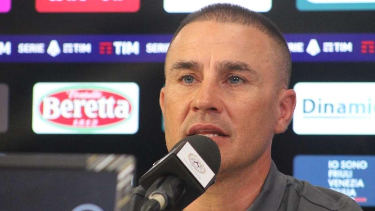 Udinese, Cannavaro in conferenza: "La vittoria a Lecce non ci deve far pensare di essere salvi"