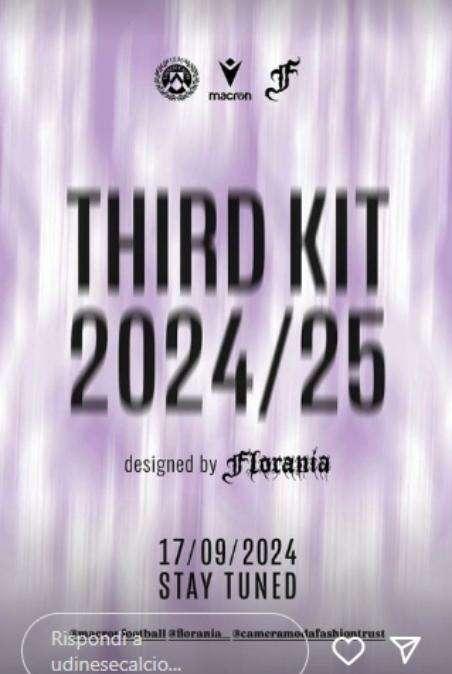 Udinese, indizio social: il colore della terza maglia sarà il viola?