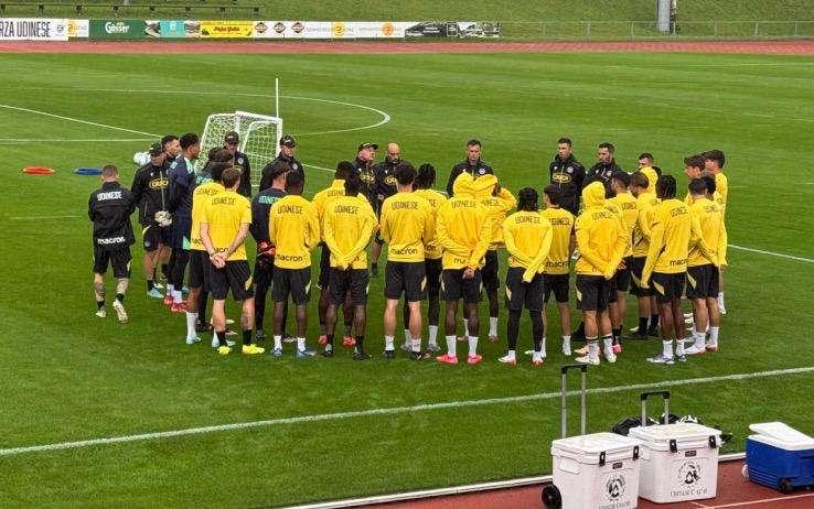 Udinese, l'allenamento mattutino dal ritiro in Austria a Lienz