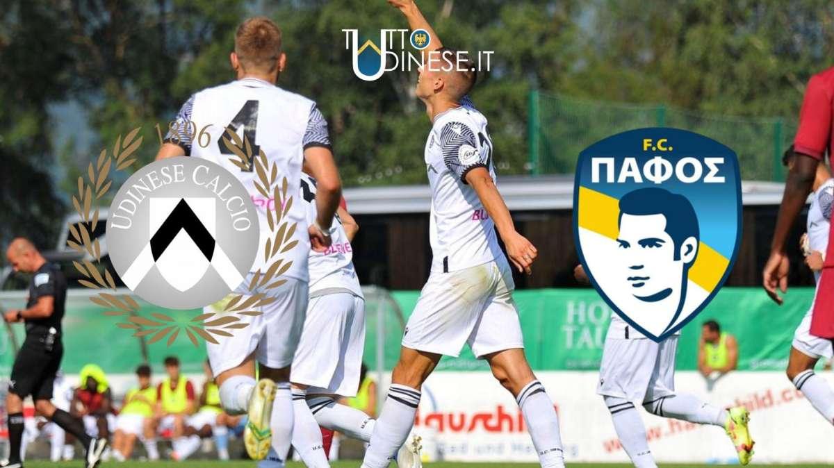 RELIVE Amichevole Udinese-Pafos 2-1: l'Udinese la ribalta in due minuti con Samardzic e Success