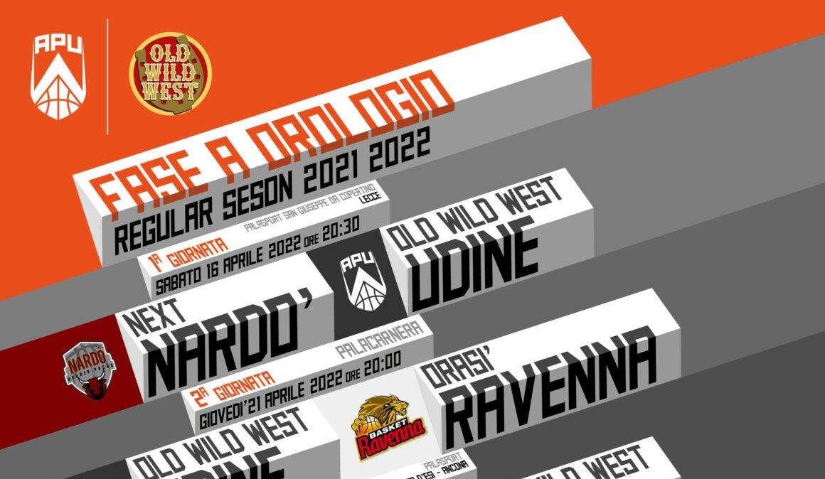 Definito il calendario della Fase a orologio dell’Apu Udine: prima gara sabato contro Next Nardò