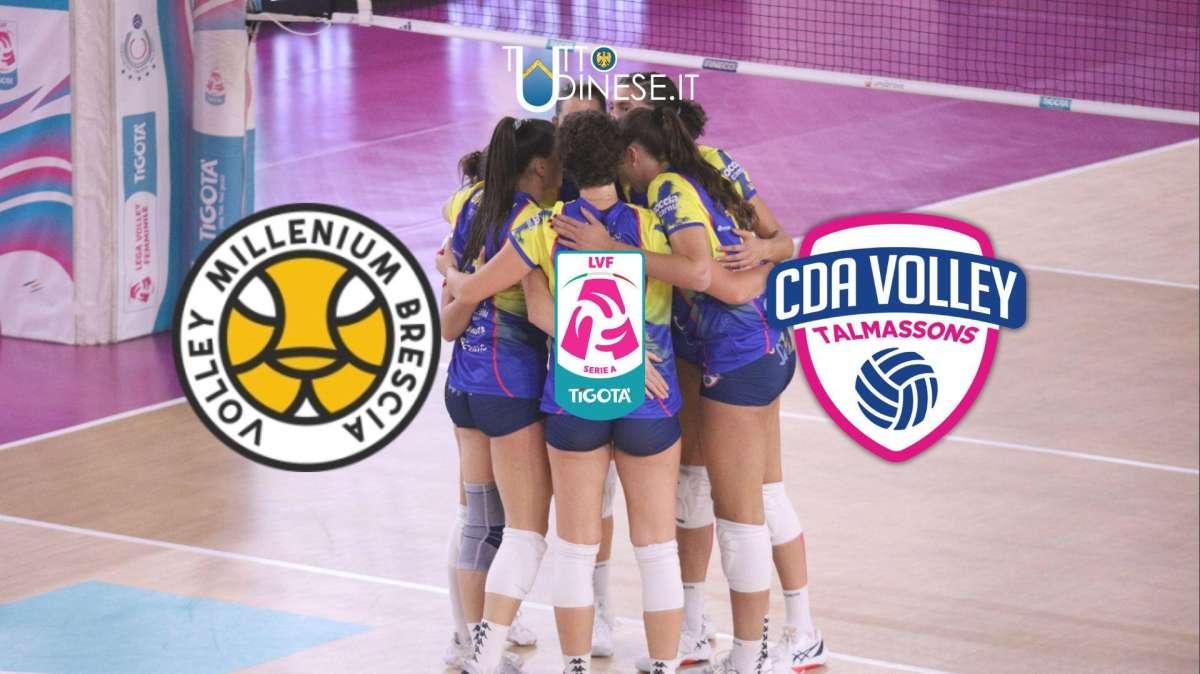 DIRETTA Serie A2 Millenium Brescia-CDA Talmassons FVG 1-3: RISULTATO FINALE