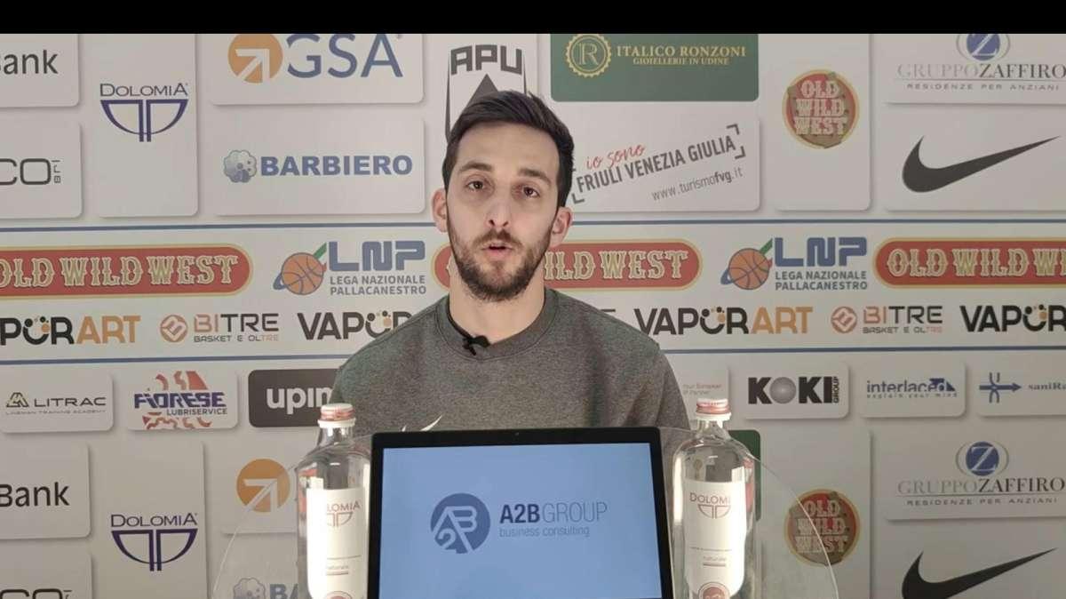 APU Udine, Campigotto: "L'aver fatto una partita in meno è in teoria un vantaggio, ma Chiusi ha tenuto il ritmo gara"