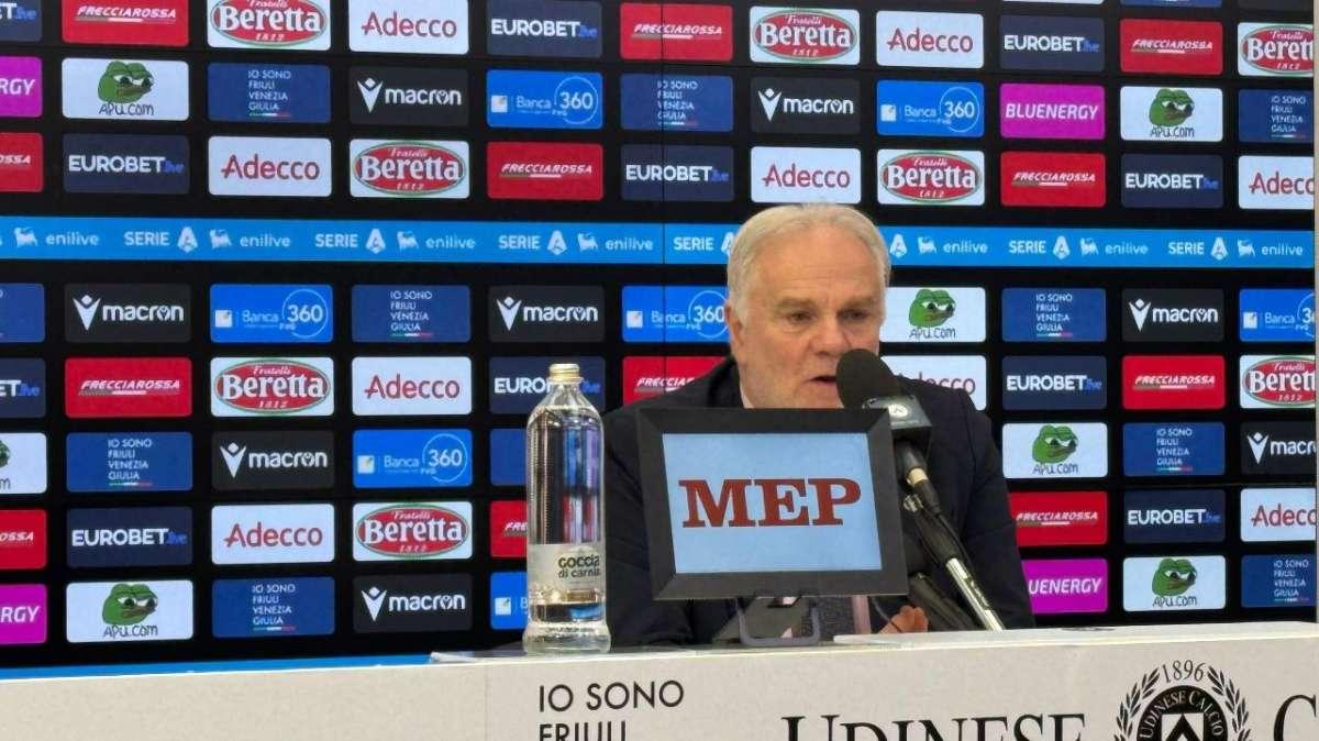 Udinese, Nani in conferenza: "Siamo dispiaciuti, le analisi le faremo a freddo"