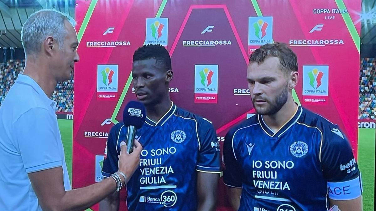 Udinese, Bayo a Mediaset dopo la doppietta: "Contento soprattutto per la squadra"