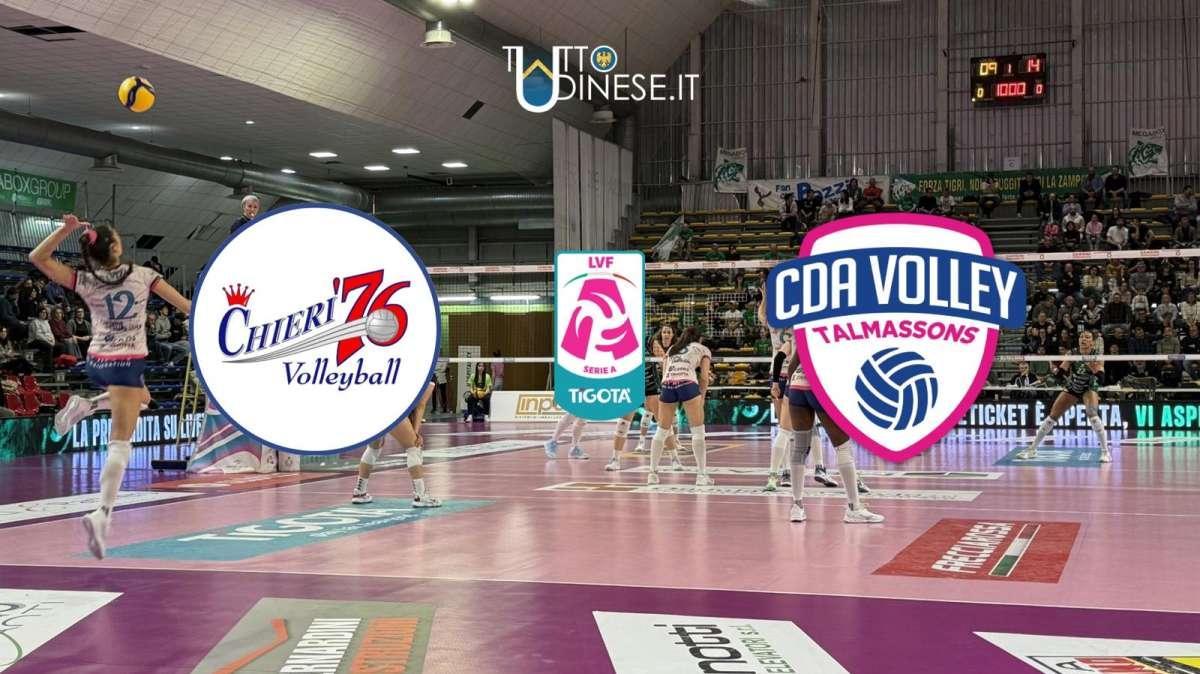 DIRETTA Serie A1 Chieri - CDA Talmassons FVG 3-1 (29-27) RISULTATO FINALE