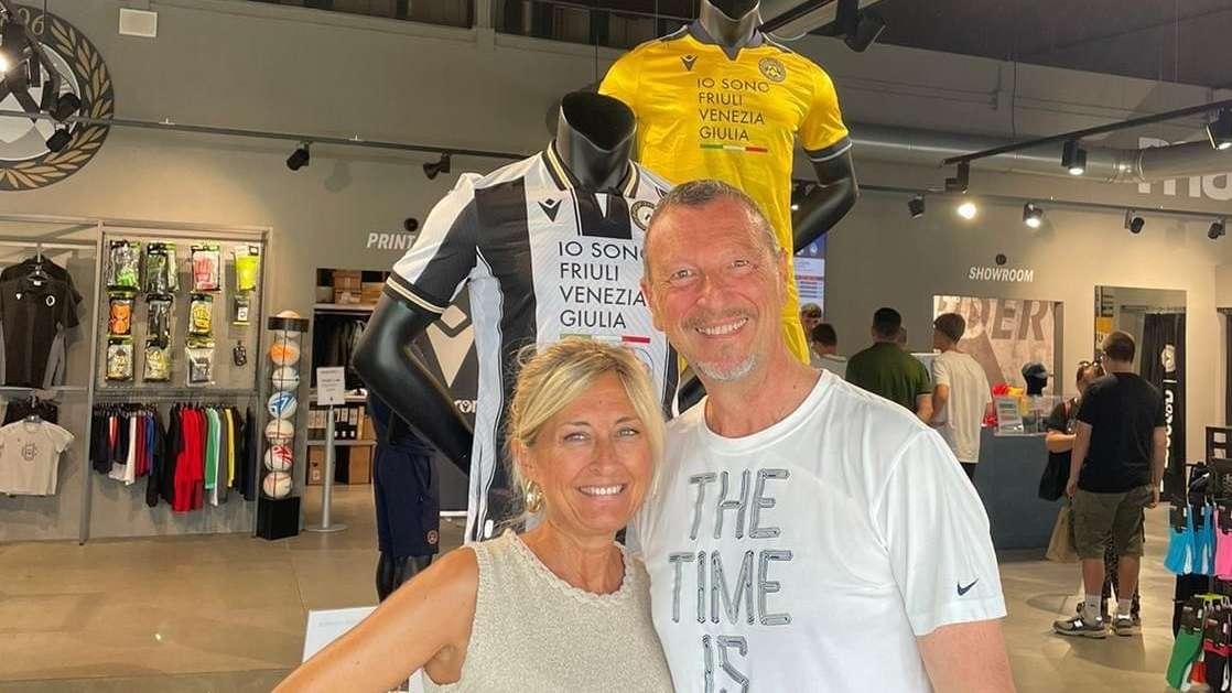 Udinese, Amadeus in visita allo store bianconero dello stadio