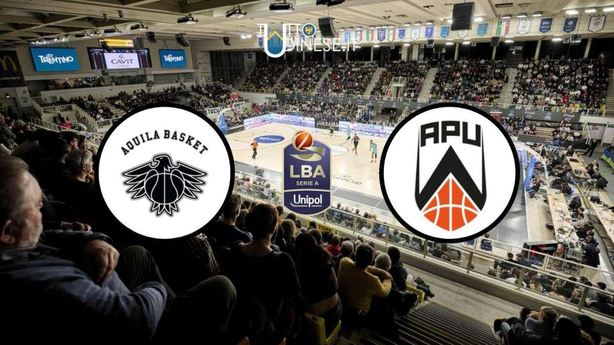 DIRETTA Aquila Trento-APU Udine 75-82: RISULTATO FINALE