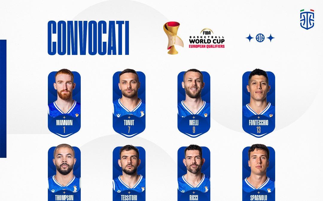 Qualificazioni Mondiali, i 16 giocatori convocati dall'Italbasket del ct Banchi e di coach Vertemati