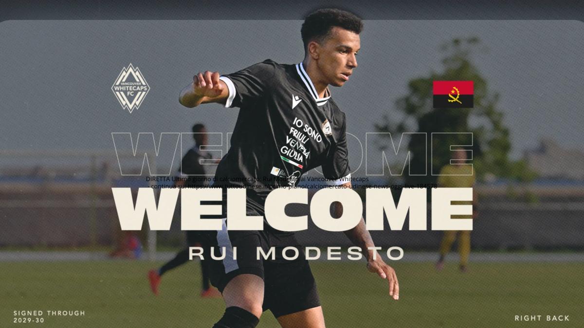 UFFICIALE - Rui Modesto lascia l'Udinese e firma con i Vancouver Whitecaps in Mls