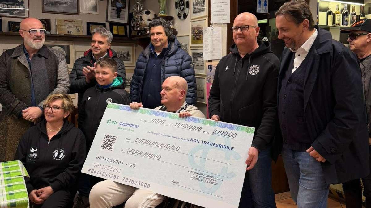I tifosi dell’Udinese uniti per sostenere una vittima dell’alluvione a Versa