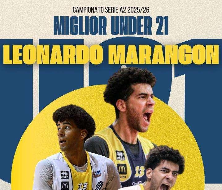UEB Cividale, Marangon eletto Miglior Under 21 della A2