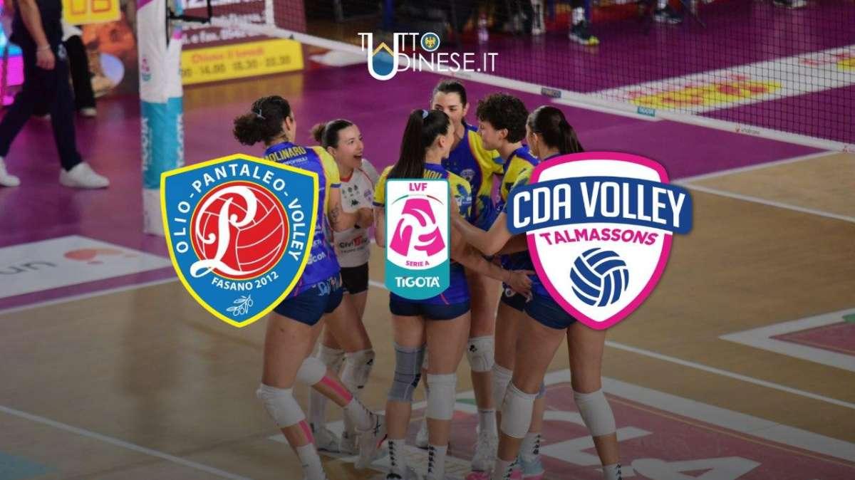 DIRETTA Serie A2 Olio Pantaleo Fasano-CDA Talmassons FVG 3-1: RISULTATO FINALE