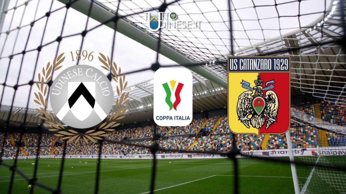 RELIVE COPPA ITALIA UDINESE-CATANZARO 4-1: bianconeri ai sedicesimi